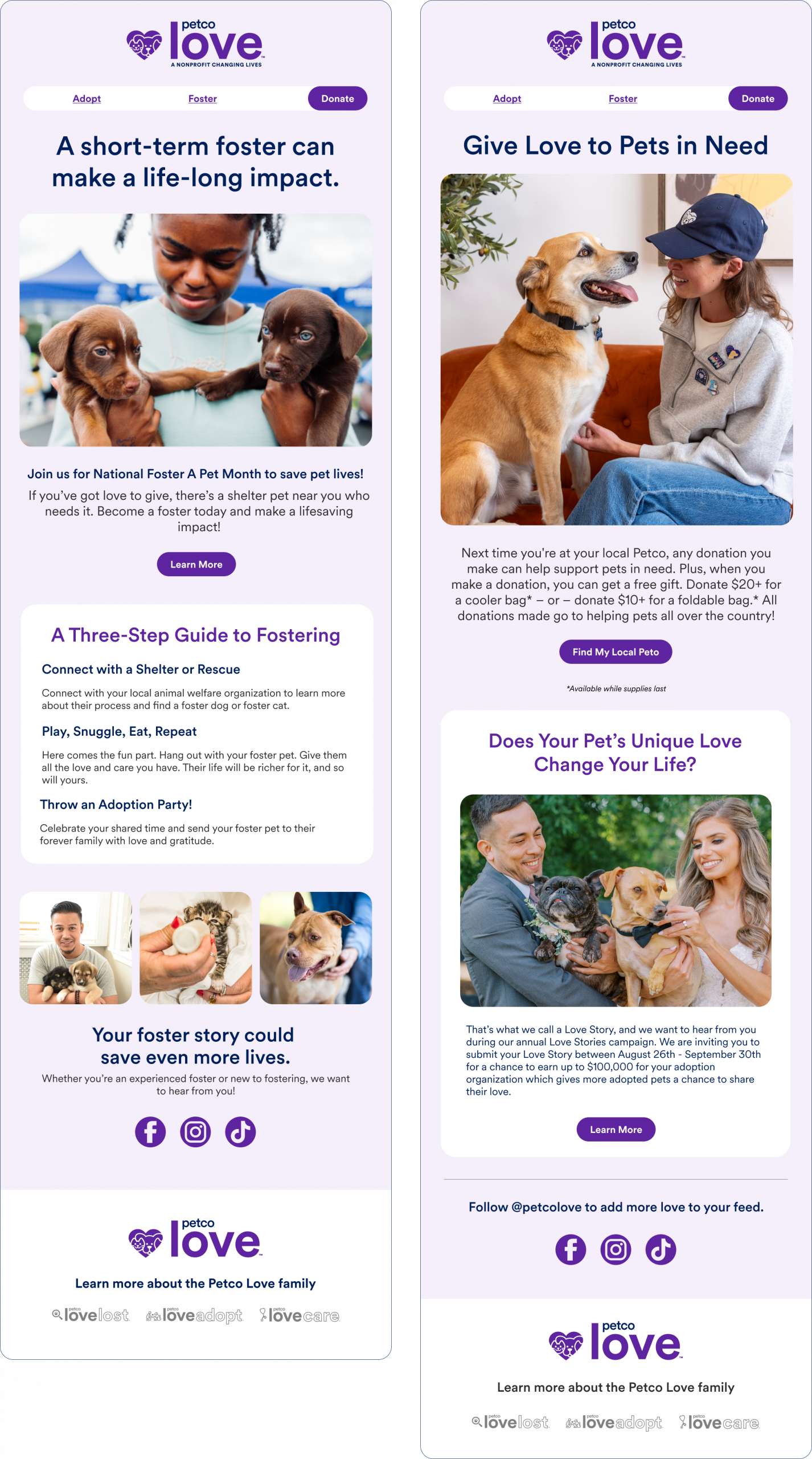Petco Love Brand Refresh Emails