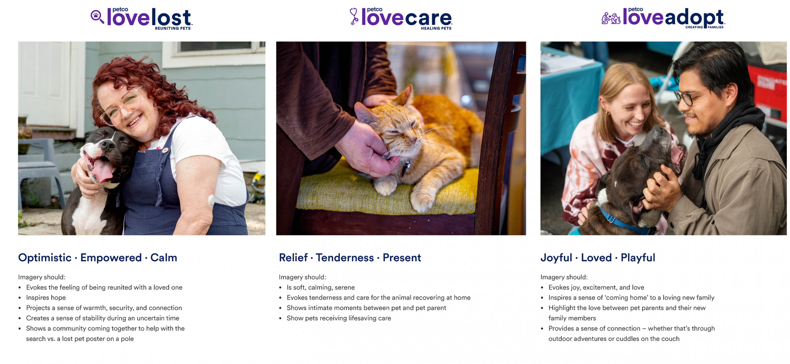 Petco Love Brand Refresh Pillar Photos